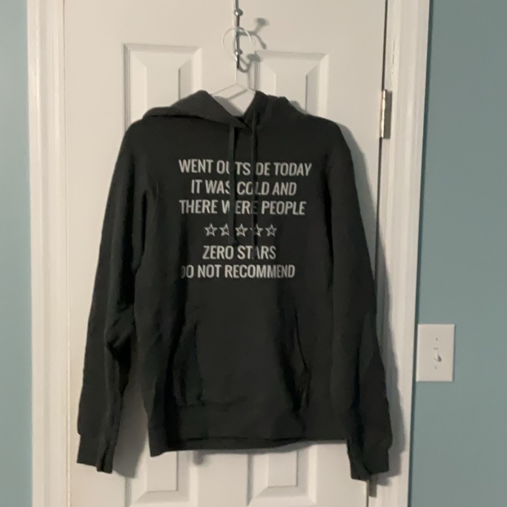 Anti Social Funny Sarcasm Unisex Dark Gray Hoodie Sweatshirt Adult Small